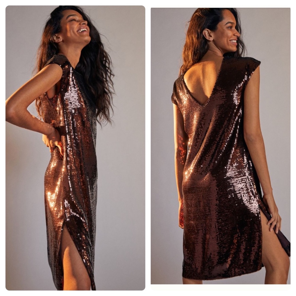 Anthropologie Maeve Kara sequined mini dress